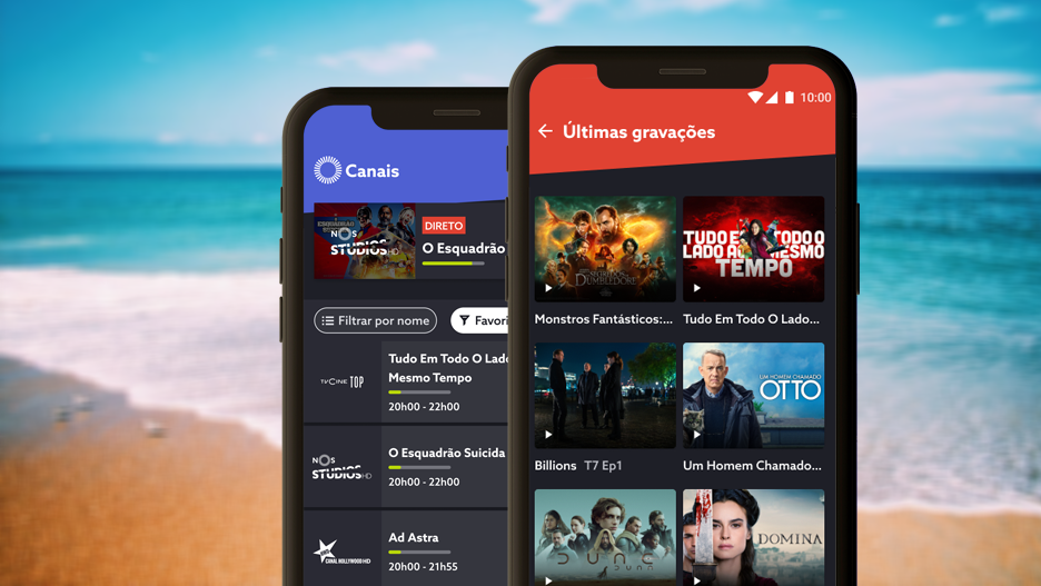 Gravações automáticas e manuais e todos os canais/TV em direto